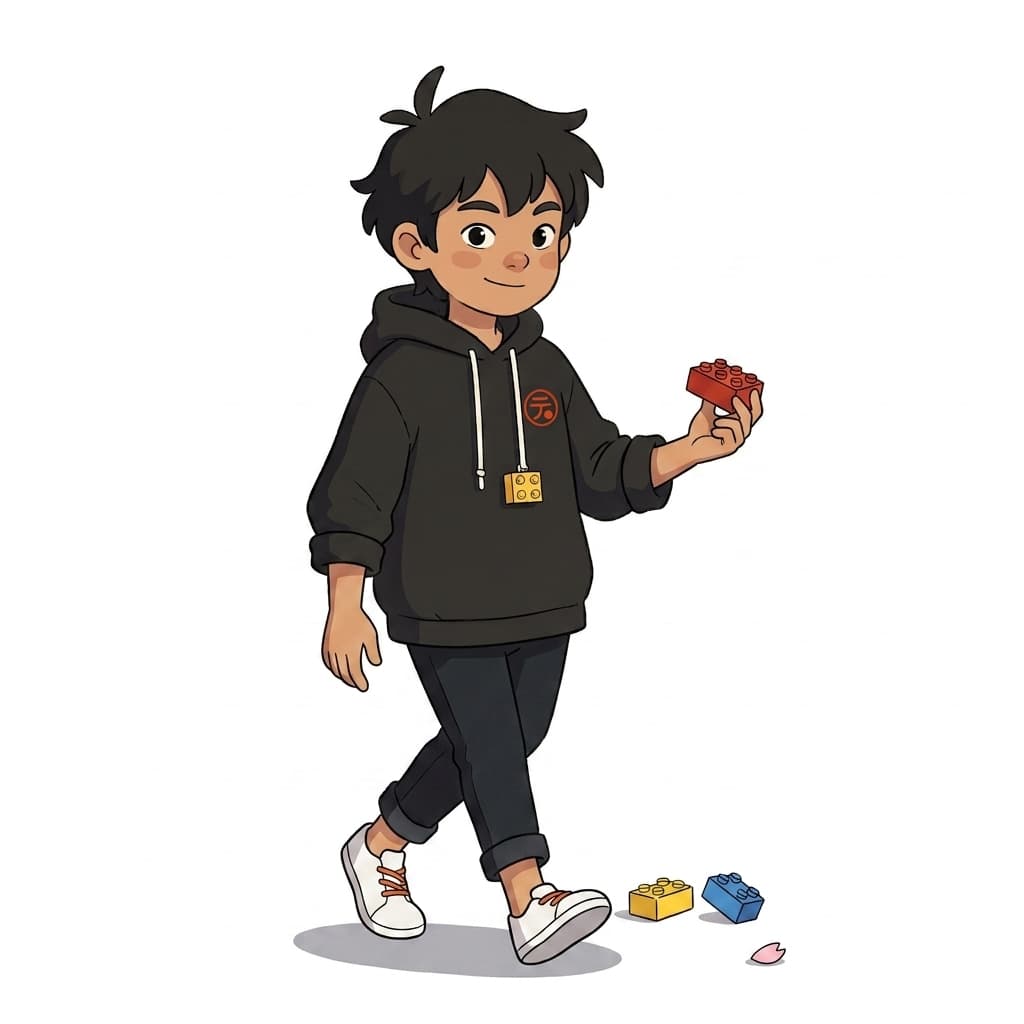 A young builder walking toward the future